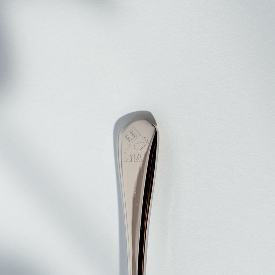 Five Elephant logo on spoon